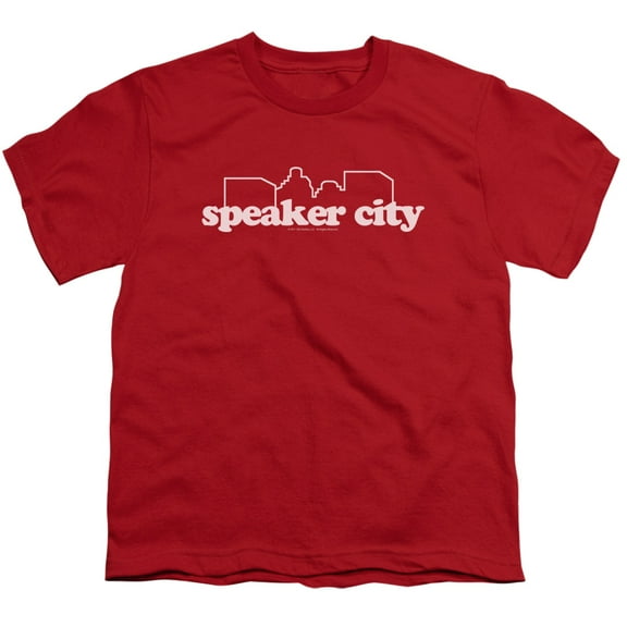 Old School Speaker City Logo Youth 18/1 T-Shirt Red