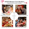 thumbnail image 6 of APSVO S925 Sterling Silver Plated Cross Necklaces for Women Girls CZ Pendant Chain Catholic Religious Christian First Communion Birthday Graduation Jewelry Gifts Teen Her Mom Daughter Adults Kids Age, 6 of 6