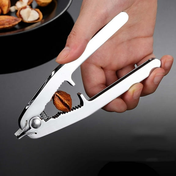 Fzsteel Stainless Steel Seafood & Nut Opener With Ergonomic Handle, Multifunctional Clam Crab Walnut Shell Cracker Tool, Durable Alloy Kitchen Gadget (5.1x1.3-2.4in)