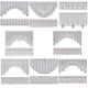 thumbnail image 2 of Cortina de ventana de encaje Inteprter 2 piezas Blanco 160x60cm +160x30cm, 2 of 6