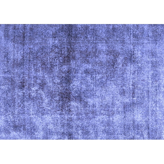 Ahgly Company Machine Washable Indoor Rectangle Persian Blue Traditional Area Rugs, 4' x 6'