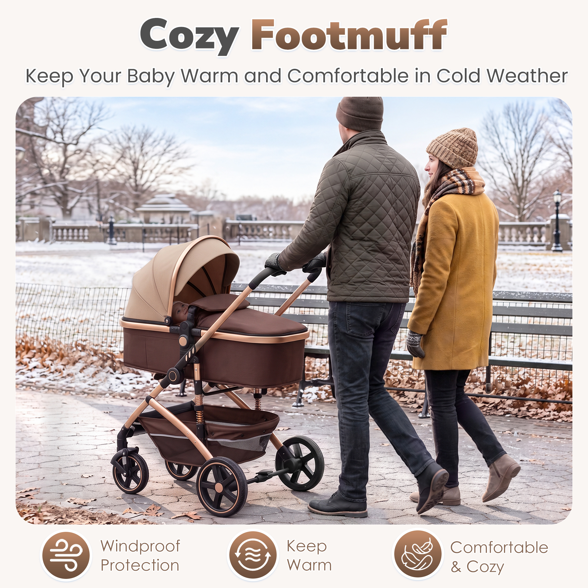 Babyeap 2-in-1 Reversible Baby Stroller with Bassinet photo 4
