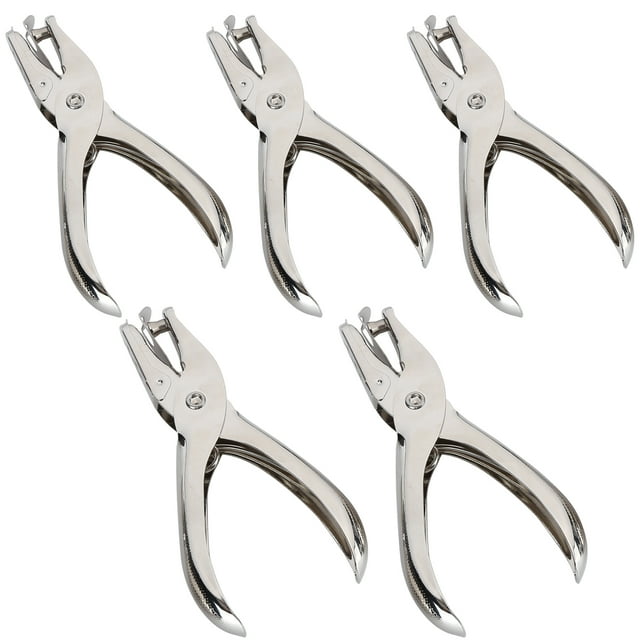 Alicate Perforador, Perforadora, Papel Compacto Portátil De 5 Piezas Para Boleto Escolar De Oficina ANGGREK Hand‑Held Hole Punch