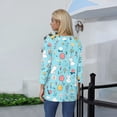 thumbnail image 3 of HAVUITYY Easter Printed Women's Sweaters, 3/62 Sleeve Crew Neck Womens Tops, Spring Going Out Easter Shirts for Women Wear & Gifts, 3 of 5