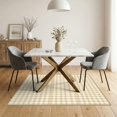 thumbnail image 3 of ODIKA 5'x7' Washable Area Rug Easy Care, Non-Shedding, Pet Friendly, Nursey Gingham Plaid Farmhouse Squares Border Neutral Nirsery for Small Living Room, Bedroom, 3 of 7