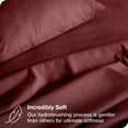 thumbnail image 3 of Bare Home Premium 1800 Collection 4-Piece Bed Sheet Set, Queen, Heathered Rose, 3 of 8