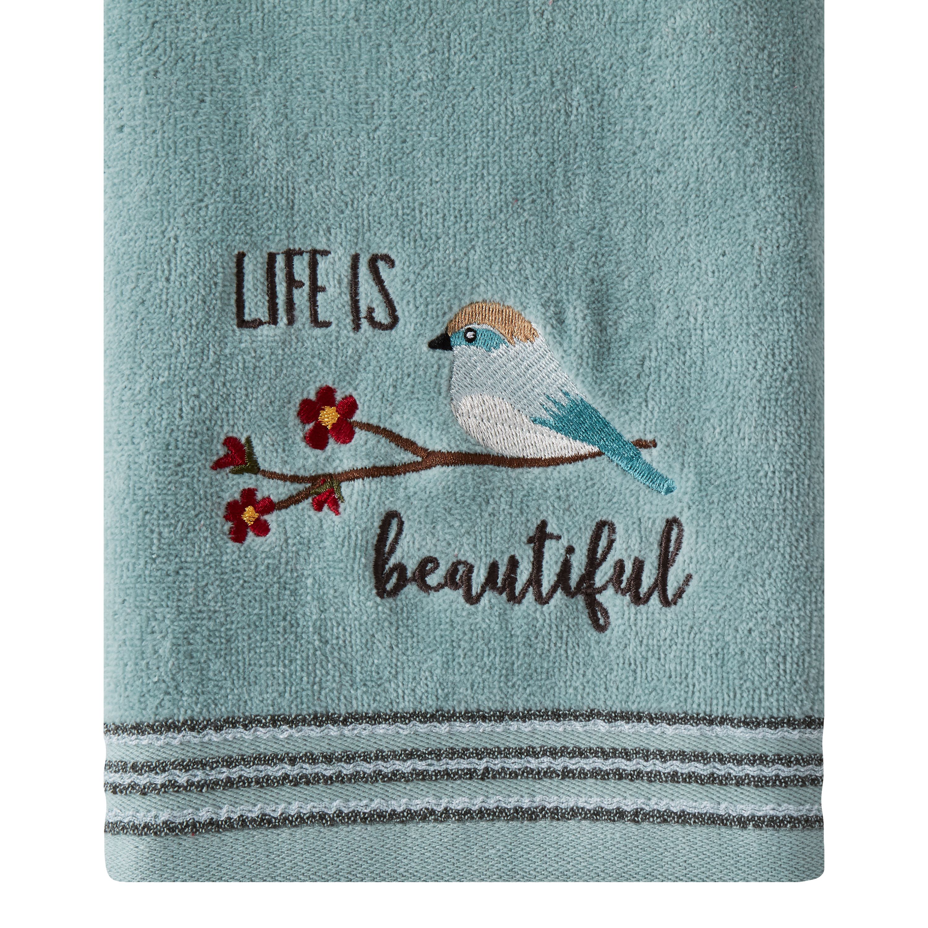 SKL Home Life Is Beautiful 2 Pc Hand Towel Set