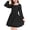 Black, variant on Girls Dresses Puff Long Sleeve Square Neck Homecoming Dress Cute A-Line Pink Dress For Teens 8-14 Years