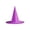 Purple, variant on Halloween Black Oxford Cloth Witch Hat Ornament, Classic Wizard Hat Spooky Party Prop, Decorative Fabric Hat for Halloween Party Costume Door Wall Hanging Decor (Hanging String Not Included), White