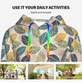 thumbnail image 4 of Kdxio Vintage Leaves Print Womens Oversized Hoodies Sweatshirts Hooded Pullover Tops Sweaters Casual-Small, 4 of 7