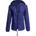 thumbnail image 2 of HTOOQ Imperméable Léger pour Femmes avec Capuche Noir Vestes de Pluie Pliables, 2 of 5