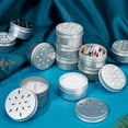 thumbnail image 4 of 12pcs Aluminium Tins 2.7 Ounce Empty Round Metal Storage Container with Hollow Lids 80ml Screw Lid Round Jars Sample for Aromatherapy Air Freshener Candles Travel Storage 2 Styles diy, 4 of 5