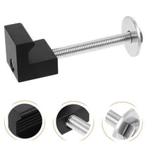 LEORX 2Pcs J-Shaped Aluminum Alloy Tool Box Clamps for Truck Bed Rails