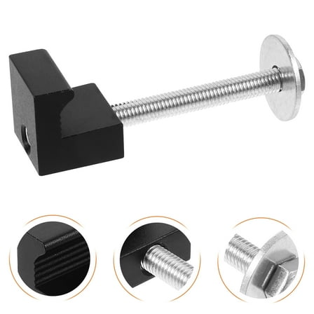 LEORX 2Pcs J-Shaped Aluminum Alloy Tool Box Clamps for Truck Bed Rails