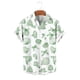 thumbnail image 5 of Ceisia Men's Relaxed Fit Green Seashell & Bow Marine Print Turndown Collar Short Sleeve Casual Shirt Gifts, 5 of 6
