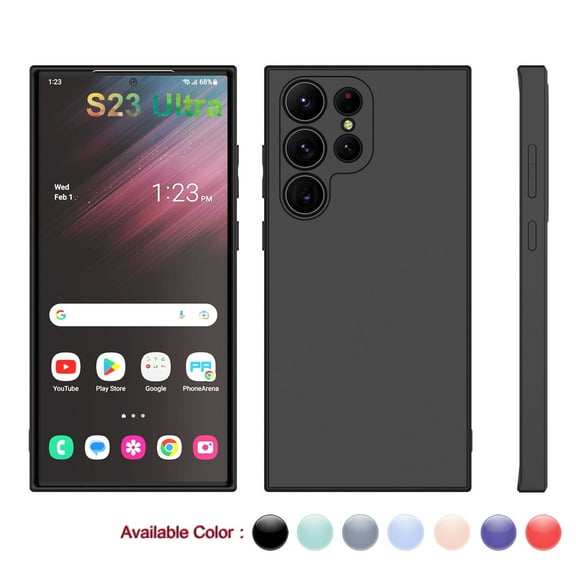 Cell Phone Basic Cases for Galaxy S23 FE 5G 2023,Liquid Silicone Gel Rubber Shockproof Case Ultra Thin Slim Matte Surface Cover for Samsung Galaxy S23 FE 5G 6.4 inch (Black)