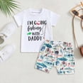thumbnail image 2 of Taybagh Toddler Baby Boy Summer Baby Boy Outfits Fishing Theme Top Clothes Pattern Print Shorts Set 18 Months Boy Clothes, 2 of 8