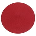 thumbnail image 2 of Oleegame Ensemble de 2 Napperons en Lin et Coton, Tapis d'Isolation Thermique, Napperons Ménagers, Tasses à Thé Résistantes à la Chaleur, Assiettes Rondes et Bols Rouges, 2 of 9