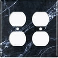 thumbnail image 3 of Metal Light Switch Plate Outlet Cover (Image of Marble Black MAR006), 3 of 13