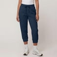 thumbnail image 6 of Utoimkio Women's Capri Jogger Sweatpants Drawstring Elastic Waist Cuffed Cropped Trousers with Side Pockets for Casual Daily Walking, 6 of 9
