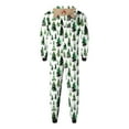 thumbnail image 6 of Odeerbi Christmas Onesie Pajamas for Family Holiday Sleep Jumpsuit Long Sleeve Family Christmas Pajamas Matching Sets Dad Fashion Lattice Print Plush Jumpsuit Sleepwear PJs Set Green, 6 of 6
