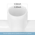 thumbnail image 2 of Accesorios de PVC tallados exquisitamente en 4 direcciones y 1 pulgada, aptos para muebles (12 paquetes), 2 of 7