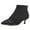 Black, variant on XYD Women's Chic Kitten Heel Ankle Boots Pointed Toe Side Zip Booties Buckle Strap Office Casual Shoes Size 7 Blue