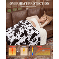 thumbnail image 3 of GARVEE Heated Electric Blanket Full Size,72"x84" Cow Print Fast Heating Blankets with LCD Controller,10 Heat Settings&1-12H Time Settings Auto Off,Black Brown, 3 of 9