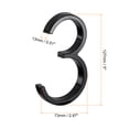 thumbnail image 2 of Uxcell 5 Inch Zinc Alloy Modern Floating House Number 3 Address Sign for Outside, Black, 2 of 6