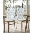 thumbnail image 4 of nqOlkjepod Blue Grey Coastal Chair Covers Set of 8, Decorative Chair Back Cover, Sea Turtle Nautical Coral Summer Beach Dining Room Chair Slipcovers Removable Chair Protectors Covers for Party, 4 of 7
