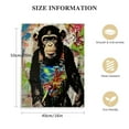thumbnail image 2 of COMIO Graffiti Wall Art Gorilla Monkey Painting Banksy Canvas Wall Art Pop Art Wall Decor Ready to Hang, 2 of 5