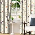 thumbnail image 4 of Lfeey Floral Curtains for Living Room Bedroom 108 Inch Long, Beige, Thermal Insulated Privacy Protection Curtains, 2 Panels, 4 of 7