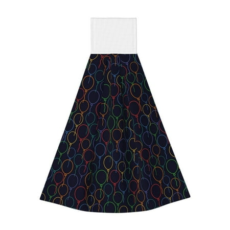 

Zufioo Colorful Balloons Print Coral Fleece Velcro Hand Towel Hangable Absorbent Hand Towel Suitable for Kitchen Bathroom Household Items