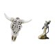 thumbnail image 5 of Escultura de pared de calavera,Estatua de resina con cabeza de vaca para decoración de pared y hogar,Adornos de diseño de patrón de decoración de pared de cabeza de vaca,Estatua de la, 5 of 8