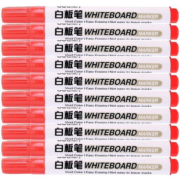 Marcador Rotulador VentDepot Color Rojo MarkerRed 10 Pzas Punta Redonda Mediana