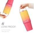 thumbnail image 3 of MAVIÉ 30oz Tumbler With Top Handle & Built-In Flip Straw + Sip Spout, Double Insulated Stainless Steel Water Bottle, 100% Leakproof & Reusable, Cup Holder Friendly Travel Coffee Mug (Pink Yellow), 3 of 4