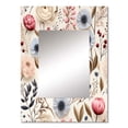 thumbnail image 2 of Designart "Ranunculus Whispers" Floral Wall Mirror, Printed Pink Wall Mirror, Traditional Bathroom Wall Mirror, Decorative Floral Mirror - 24x32 Inch, 2 of 5