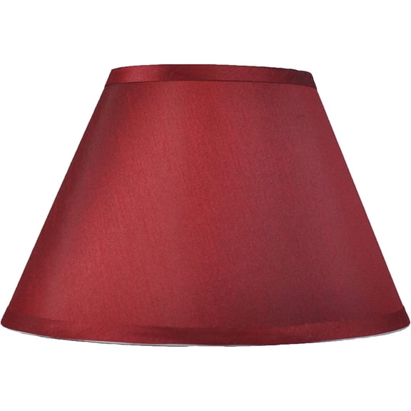 Urbanest Hardback Faux Silk Coolie Drum Lampshade – 8" Top x 16" Bottom x 10" Slant Height – Burgundy Tone –Spider Fitter- Classic Lampshade for Table Lamps, Floor Lamps & Accent Lighting- 1 Piece