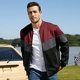thumbnail image 2 of Men's Bomber Jacket Lightweight Casual Zipper Coat with Pockets Ideal for Camping, Hiking, 2 of 10