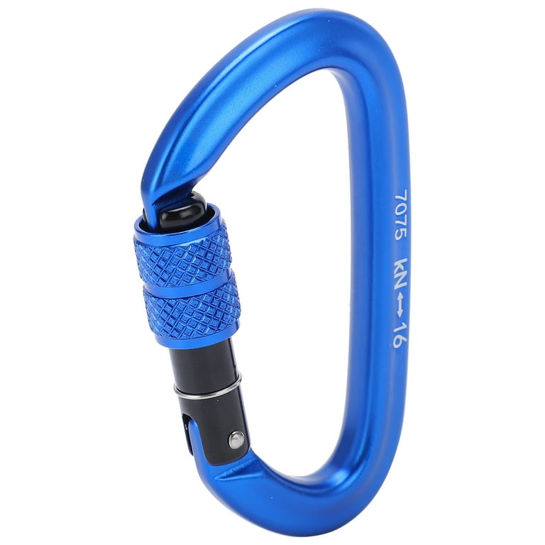 D Locking Hook, High Strength Portable Locking Carabiner For Climbing For  Hiking No. 9 Screwgate Locking Carabiner Blue 