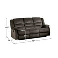 thumbnail image 5 of Pemberly Row 19" Transitional Microfiber Double Reclining Sofa in Chocolate, 5 of 5