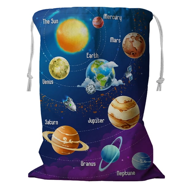 EREHome Solar system planets vertical Storage Basket Laundry Bag with ...