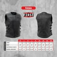 thumbnail image 3 of First Mfg Co - Katana - Women's Motorcycle Biker Riding Black Leather Vest - Medium, 3 of 5