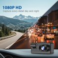 thumbnail image 2 of 3 in 1 Dual Lens HD 1080P Car DVR Dash Cam with Video Recorder,120View Car Dashcam System,Infrared Night Vision,24H Loop Recording, 2 of 8