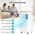 thumbnail image 4 of ROVSUN  7100 BTU (10000BTU ASHRAE) Portable Air Conditioner with Heat, Remote & App Control, 4-in-1 AC Unit, Heater, Fan & Duhumidifier, 4 of 9