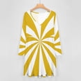 thumbnail image 4 of Aesthetic Golden Yellow And White Sunburst Long Sleeve Dresses For Women Vintage Elegant Party Dress Oversized V-neck Dress S-8XL, 4 of 7