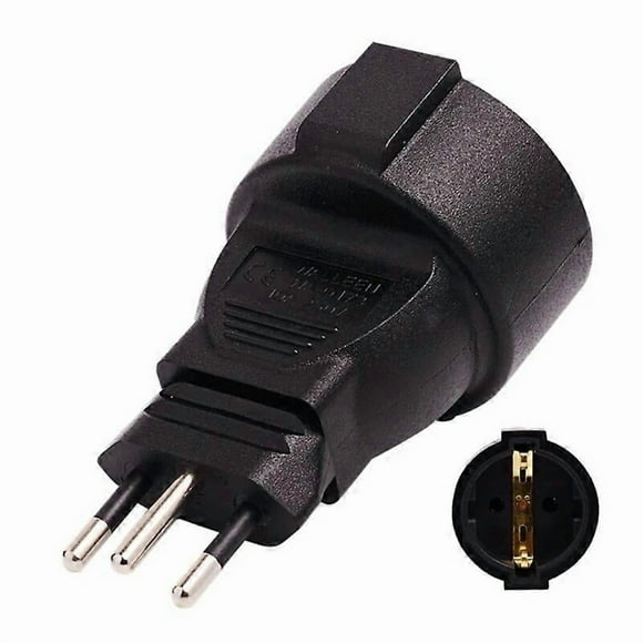 3pin Swiss Plug to EU 2pin Round AC-Power Supply Adapter Socket Connector Male to Female Power Adaptor 16A/110-250V