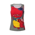 thumbnail image 4 of Haiem Dinosaur Super Hero Cartoon Workout Tank Tops for Women, Athletic Sports Slim-Fit Tank Tops, Compression Sleeveless Dry Fit Shirts,Athletic Shirt-Small, 4 of 9