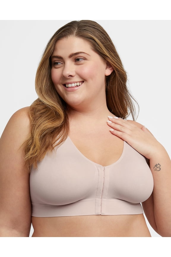 Just my Size Women's Plus Size Pure Comfort Front-Close Wirefree Bra Style 1274