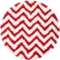 thumbnail image 6 of SAFAVIEH Barcelona Carmella Chevron Stripes Shag Area Rug, Ivory/Rust, 2' x 3', 6 of 7